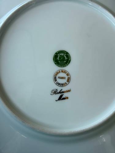 Antika Fransız Limoges 28cm Dekoratif Tabak Fragonard Desen - 2