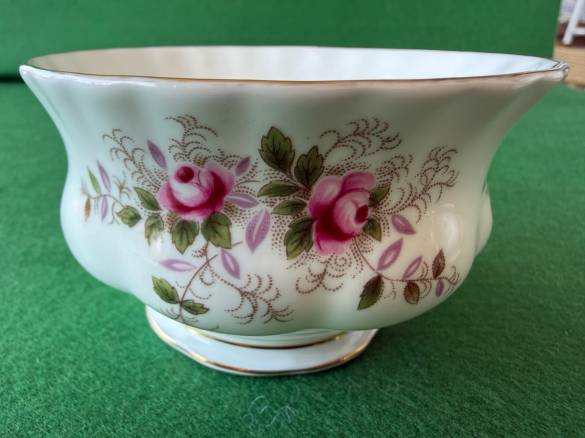Antika İngiliz Porselen Royal Albert Lavander Rose Şekerlik Bone China 5cm - 2