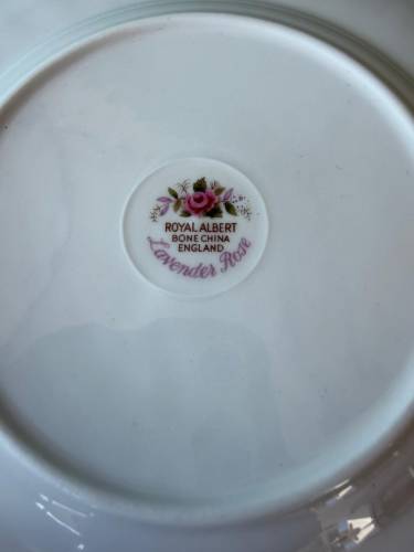 Antika İngiliz Porselen Royal Albert Lavander Rose Tabak 16cm - 2