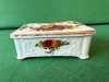 Antika İngiliz Porselen Royal Albert Old Country Roses Bone China Tereyağlık Kutu 12cm - Thumbnail (1)