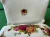 Antika İngiliz Porselen Royal Albert Old Country Roses Bone China Tereyağlık Kutu 12cm - Thumbnail (4)