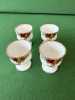 Antika İngiliz Porselen Royal Albert Old Country Roses Bone China Yumurtalık 5cm 4 Adet - Thumbnail (1)