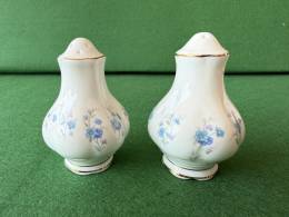Antika İngiliz Porselen Royal Albert Tuzluk Karabiberlik 8cm Set