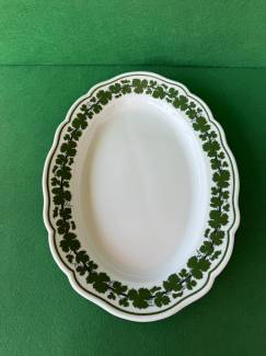 Antika Meissen Alman Porselen Kayık Tabak 35cm 