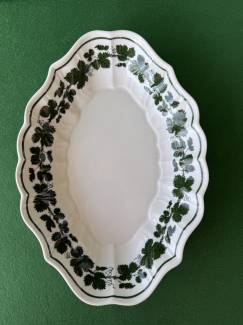Antika Meissen Alman Porselen Tabak Salata Servis 28cm
