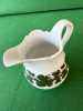 Antika Meissen Alman Sütlük Sosluk Yeşil Yapraklı 8 cm - Thumbnail (2)