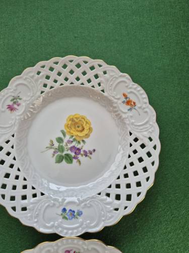Antika Meissen Porselen Tabak Seti Porcelain Antique - 1