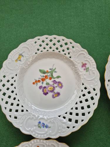 Antika Meissen Porselen Tabak Seti Porcelain Antique - 2