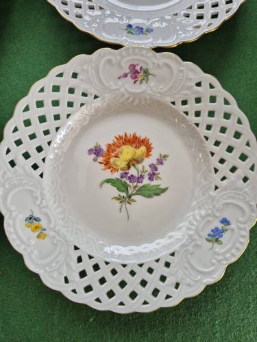 Antika Meissen Porselen Tabak Seti Porcelain Antique - 4