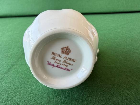 Antika Royal Albert Lady Hamilton Bone China Sütlük Sosluk 8cm - 2