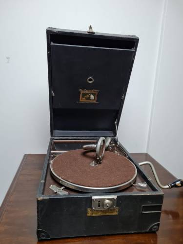 His Masters Voice Çanta Gramafon 4 Numara Model 101 b 1927 Orjinal Antika - 0