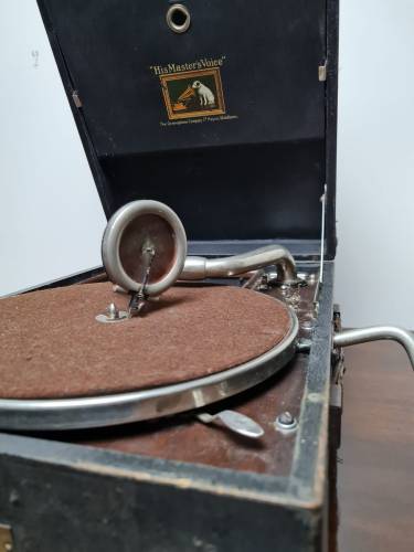 His Masters Voice Çanta Gramafon 4 Numara Model 101 b 1927 Orjinal Antika - 1