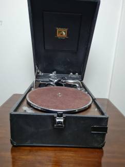 His Masters Voice Çanta Gramafon 5 Numara Model 102 1932 Orjinal Antika 