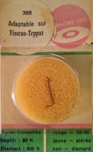 Pikap İgnesi Micromel 385 Teppaz Visseau Replacement Needle RPM - 0