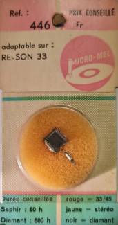 Pikap İgnesi Micromel 446 Turntable Stylus fits Re Son 78 Needle.