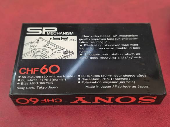 Sony CHF 60 Kaset Ambalajında Casette Made in JAPAN - 1